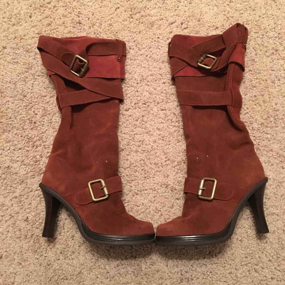 Rust Suede Boots